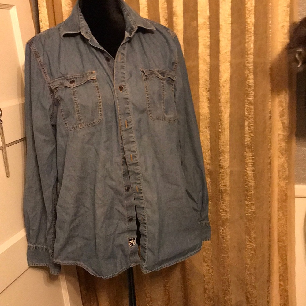 Blue Nat Nast button up shirt